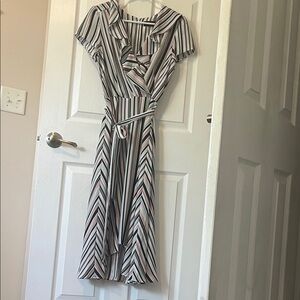 Striped Wrap Dress